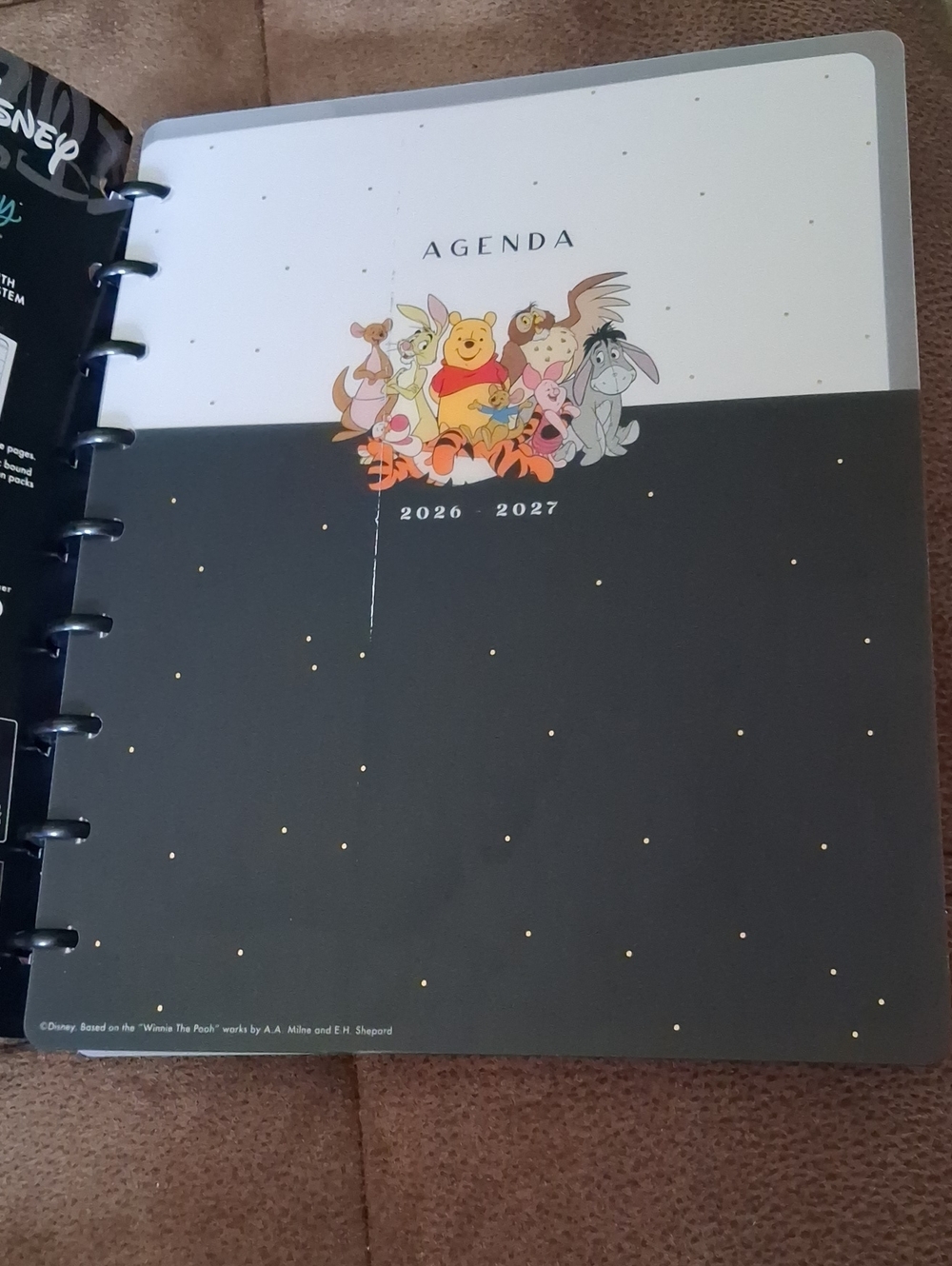 The Happy Planner Disney Winnie the Pooh 2026-2027 Black & White Agenda Planner